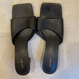 Black mules/ heeled sandals